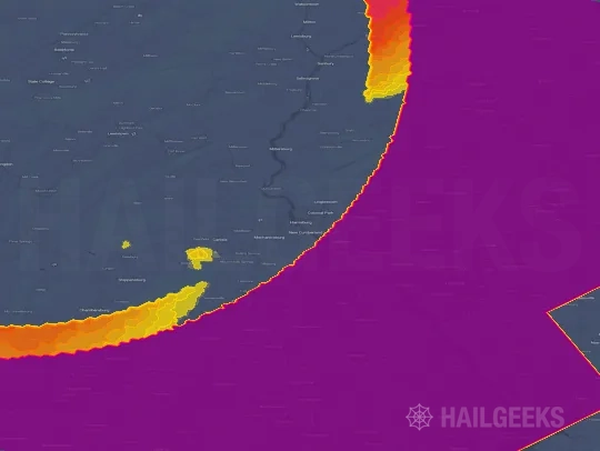 Hail map for Harrisburg, PA