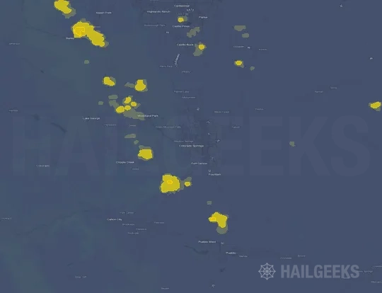 Hail map for Colorado Springs, CO