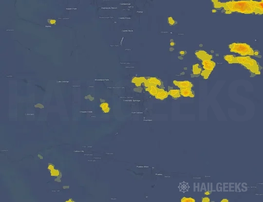 Hail map for Colorado Springs, CO