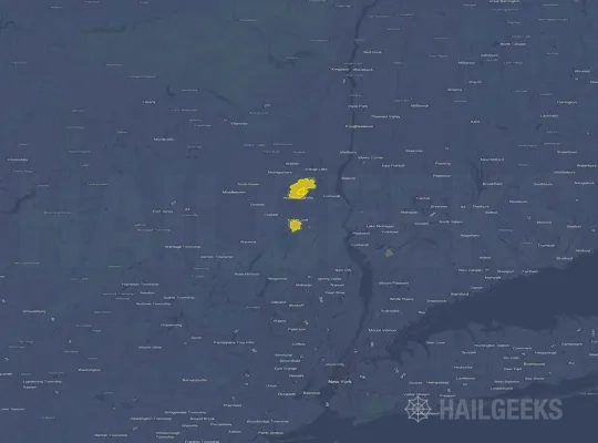 Hail map for Kiryas Joel, NY