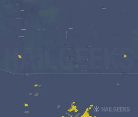 Hail map for Sierra Vista, AZ