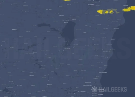 Hail map for Fond du Lac, WI on Jul 30, 2024