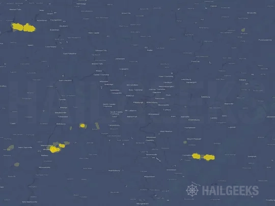 Hail map for Pittsburgh, PA