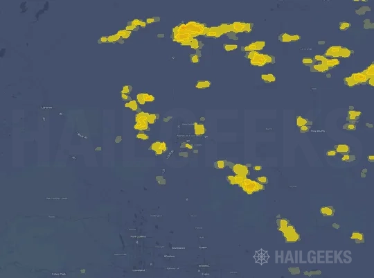 Hail map for Cheyenne, WY