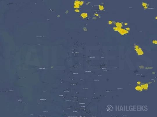 Hail map for Fort Collins, CO