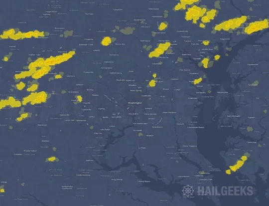 Hail map for Washington, DC