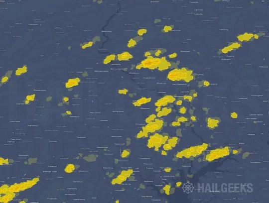Hail map for York, PA