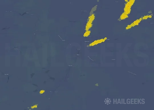 Hail map for Bend, OR