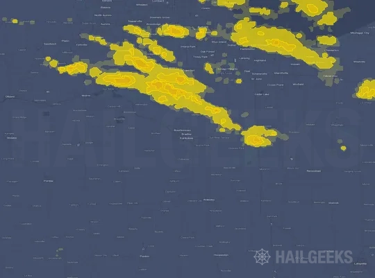 Hail map for Kankakee, IL
