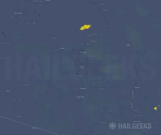 Hail map for Tucson, AZ