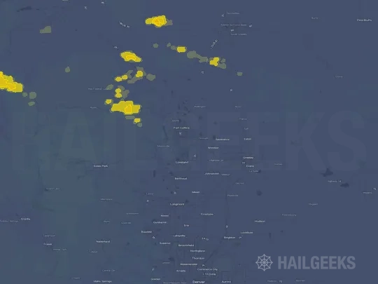 Hail map for Fort Collins, CO