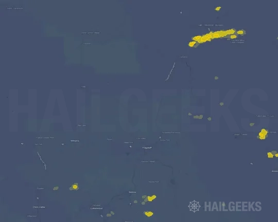 Hail map for Flagstaff, AZ