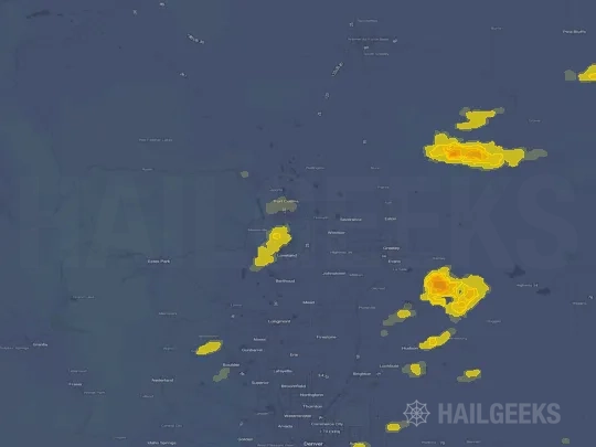 Hail map for Fort Collins, CO