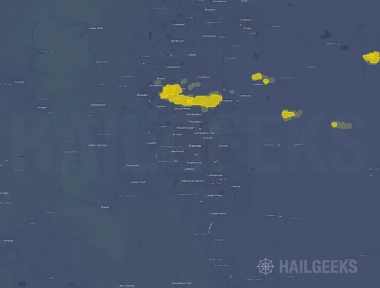 Hail map for Denver, CO
