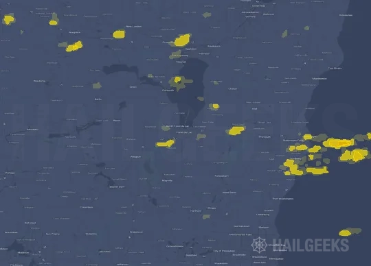 Hail map for Fond du Lac, WI