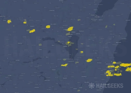 Hail map for Oshkosh, WI