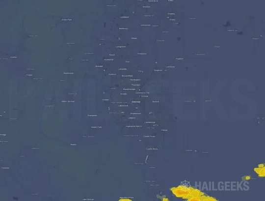 Hail map for Denver, CO