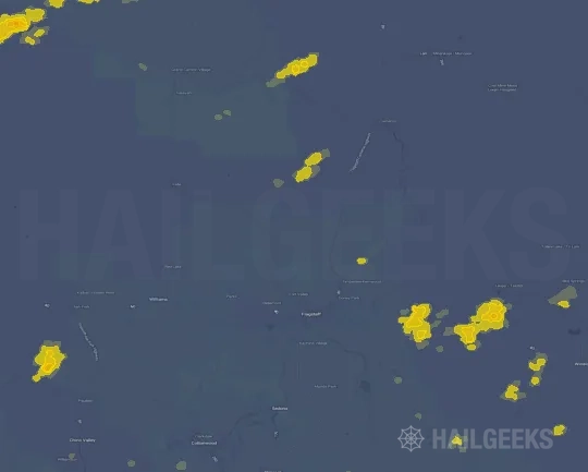 Hail map for Flagstaff, AZ