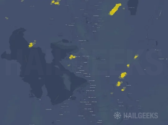 Hail map for Ogden, UT