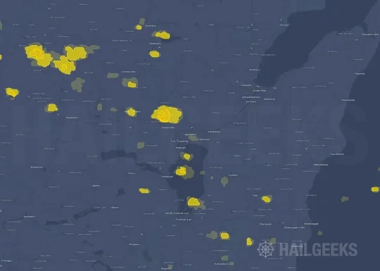 Hail map for Appleton, WI