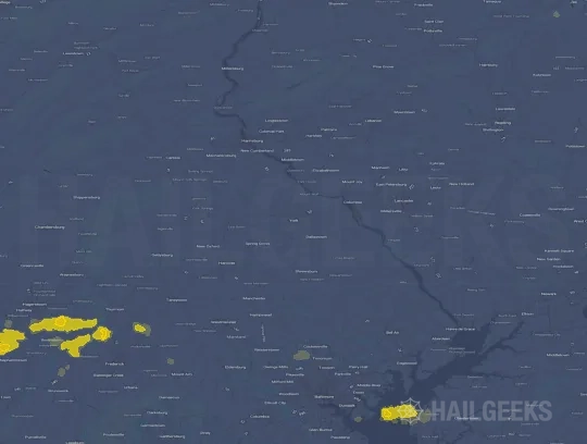 Hail map for York, PA