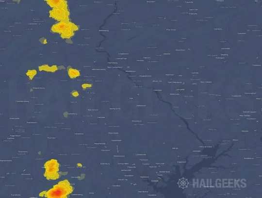 Hail map for York, PA