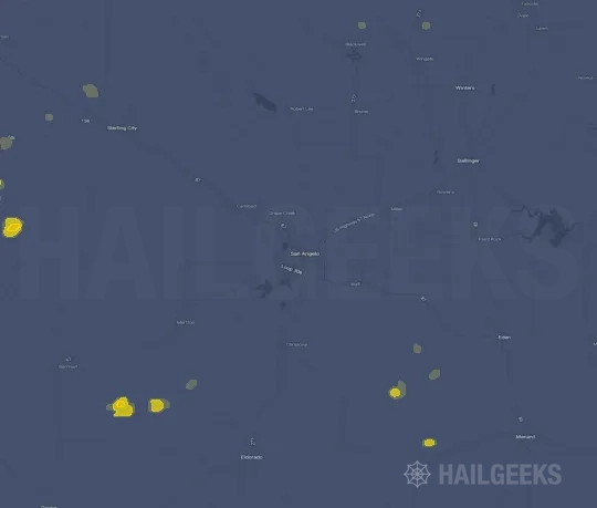 Hail map for San Angelo, TX on Aug 30, 2024