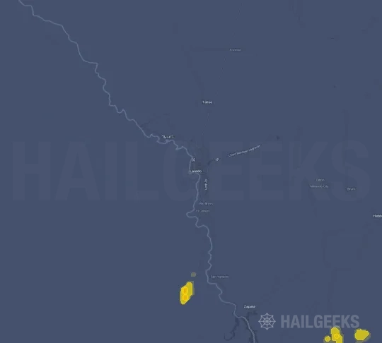 Hail map for Laredo, TX on Aug 31, 2024