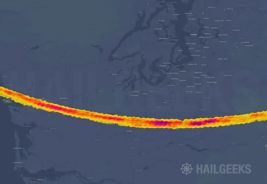Hail map for Olympia, WA