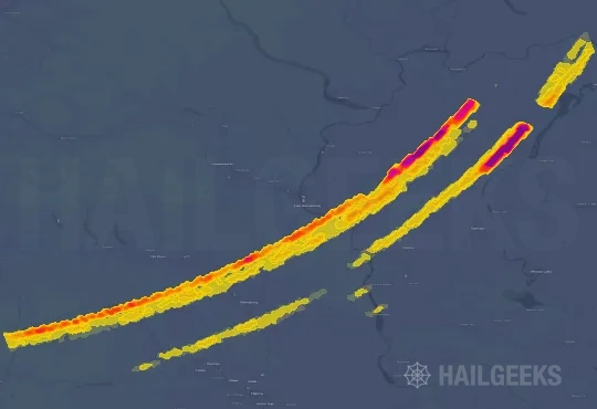 Hail map for Wenatchee, WA