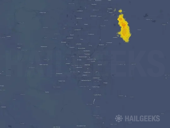 Hail map for Denver, CO