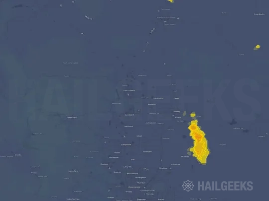 Hail map for Fort Collins, CO