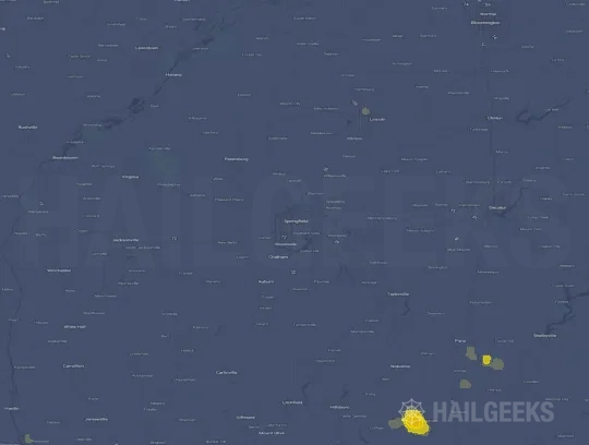 Hail map for Springfield, IL