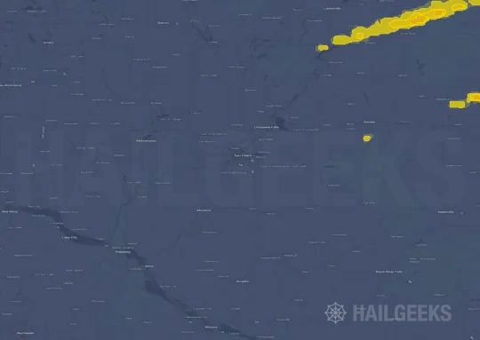 Hail map for Eau Claire, WI
