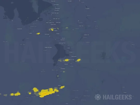 Hail map for Provo, UT