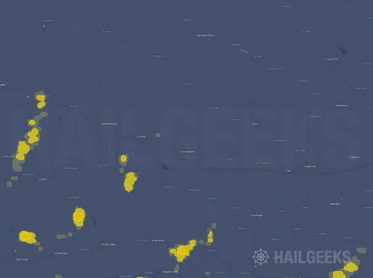 Hail map for Lexington, NE