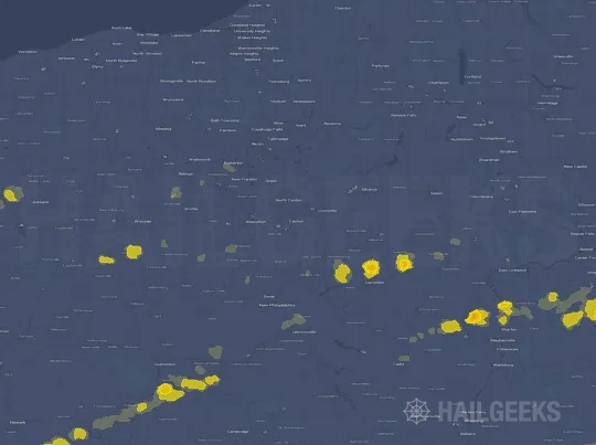 Hail map for Canton, OH
