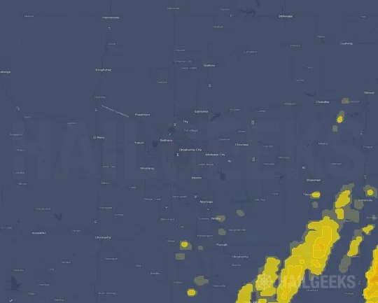 Hail map for Oklahoma City, OK