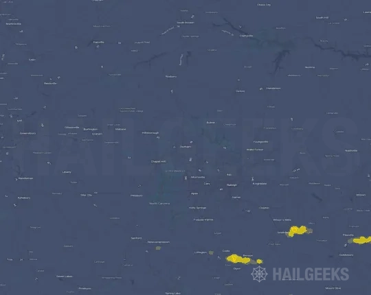 Hail map for Durham, NC