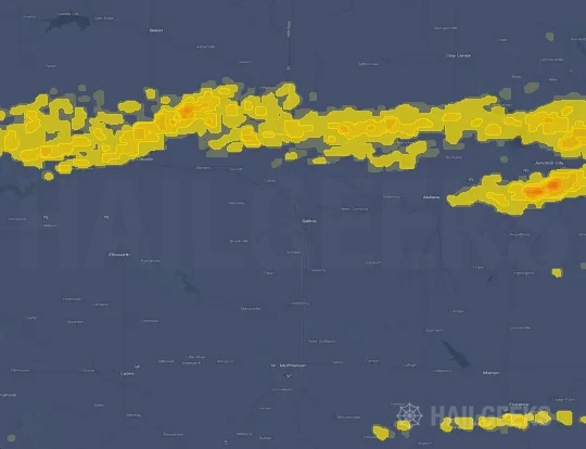 Hail map for Salina, KS