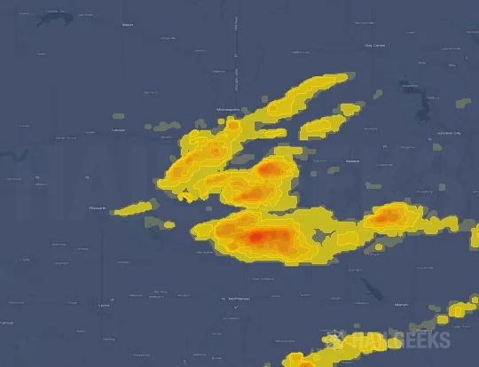 Hail map for Salina, KS