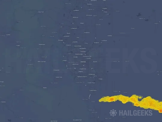 Hail map for Denver, CO