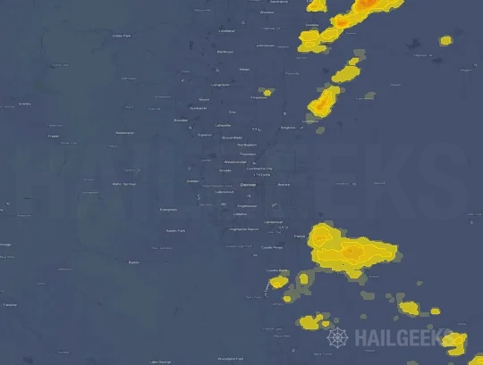 Hail map for Denver, CO