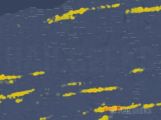 Hail map for Canton, OH