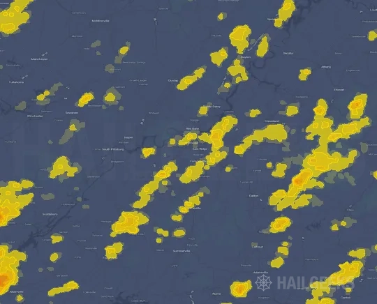 Hail map for Chattanooga, TN