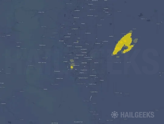 Hail map for Denver, CO
