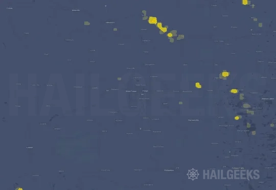 Hail map for Fargo, ND