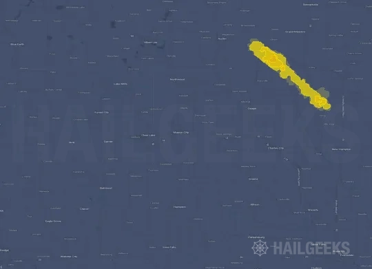 Hail map for Mason City, IA