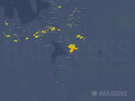Hail map for Provo, UT