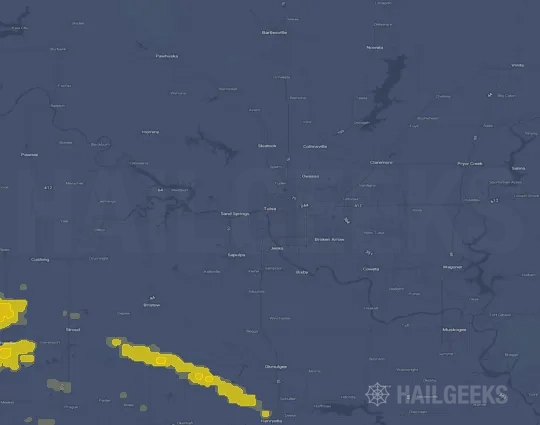 Hail map for Tulsa, OK